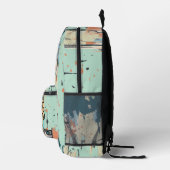 Street Retro Giraffe met hoofdtelefoon Bedrukte Rugzak (Rechts)