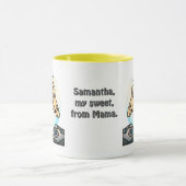 Street Retro Giraffe met hoofdtelefoon | grappig Mok (Midden)