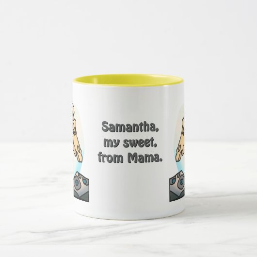 Street Retro Giraffe met hoofdtelefoon | grappig Mok (Midden)