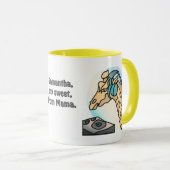 Street Retro Giraffe met hoofdtelefoon | grappig Mok (Voorkant rechts)