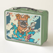 Street Retro hond met gitaar | grappig (Achterkant)