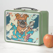 Street Retro hond met gitaar | grappig (In situ)