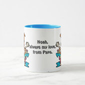 Street Retro hond met gitaar | grappig Mok (Midden)