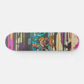 Street Retro hond met gitaar | grappig Persoonlijk Skateboard (Horizontaal)