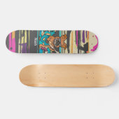 Street Retro hond met gitaar | grappig Persoonlijk Skateboard (Horizontaal)