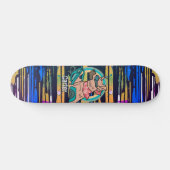 Street Retro Hond met Zonnebril | grappig Persoonlijk Skateboard (Horizontaal)