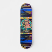 Street Retro Hond met Zonnebril | grappig Persoonlijk Skateboard (Voorkant)