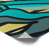 Street Retro Hond met Zonnebril | grappig Poster (Hoek)