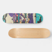 Street Retro hond op skateboard | grappig (Horizontaal)