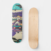 Street Retro hond op skateboard | grappig (Voorkant)