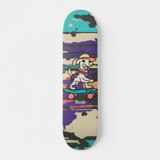 Street Retro hond op skateboard | grappig