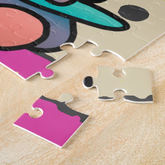 Street Retro hond op skateboard | grappig Legpuzzel (Zijkant)