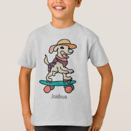 Street Retro hond op skateboard | grappig T-shirt