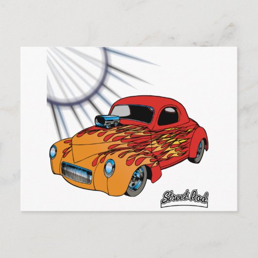 Street Rod Briefkaart (Voorkant)
