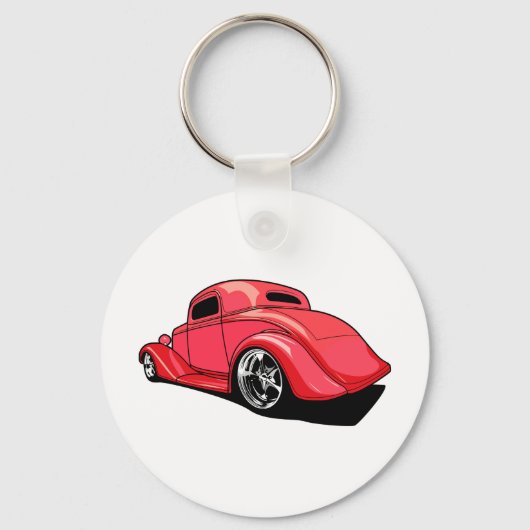 Street Rod Red Sleutelhanger (Voorkant)