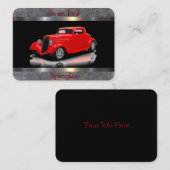 Street Rod Specialist Black, Red, Chrome Visitekaartje (Voorkant / Achterkant)