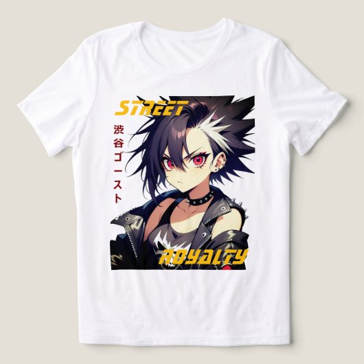 Street Royalty-vrije Anime T-shirt - Shibuya Ghost (Design voorkant)