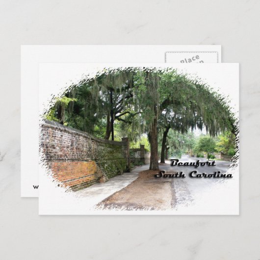 Street Scene, Beaufort, SC Briefkaart (Voorkant / Achterkant)