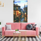 Street Scene Canvas Afdruk (Insitu (Woonkamer))