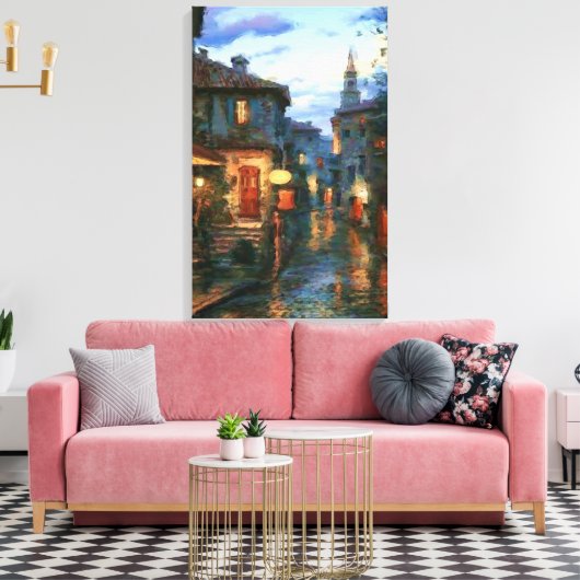 Street Scene Canvas Afdruk (Insitu (Woonkamer))