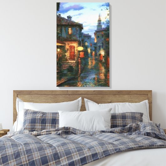 Street Scene Canvas Afdruk (Insitu (Slaapkamer))