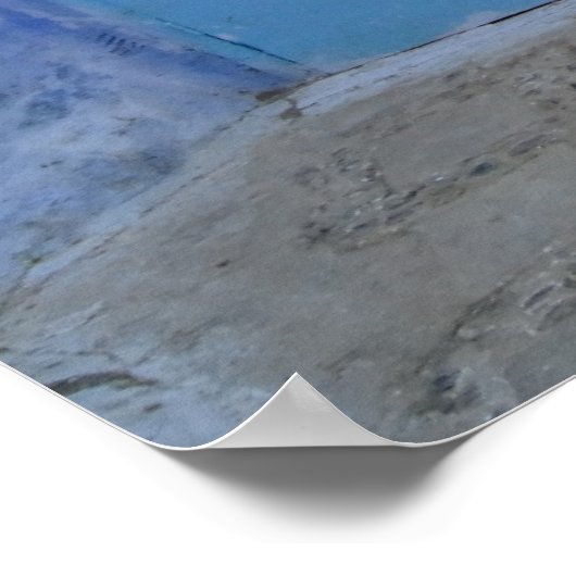 Street Scene, Chefchaouen Poster (Hoek)