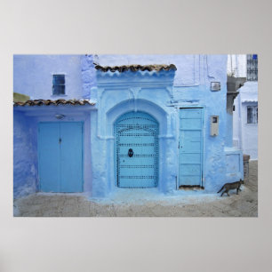 Street Scene, Chefchaouen Poster