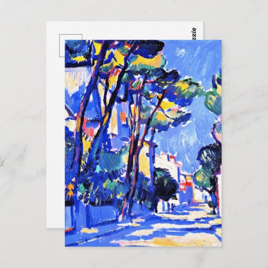 Street Scene, Frankrijk, 1910 landschapsschilderij Briefkaart (Voorkant / Achterkant)