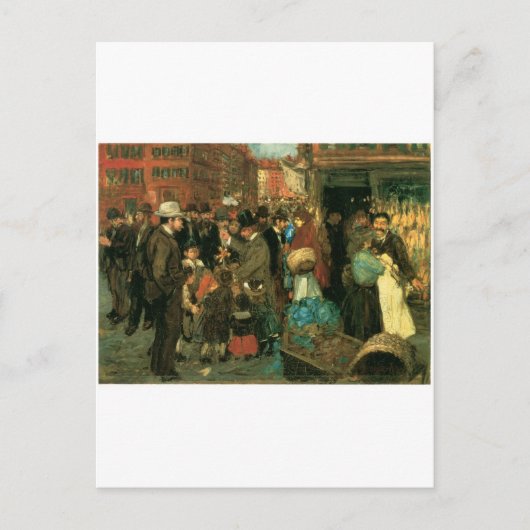 Street Scene, Hester Street, New York c. 1905 Briefkaart (Voorkant)