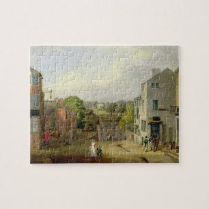 Street Scene in Chorley, Lancashire, met een Uitzi Legpuzzel