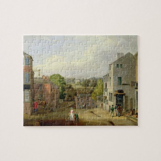 Street Scene in Chorley, Lancashire, met een Uitzi Legpuzzel (Horizontaal)