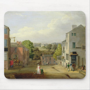 Street Scene in Chorley, Lancashire, met een Uitzi Muismat