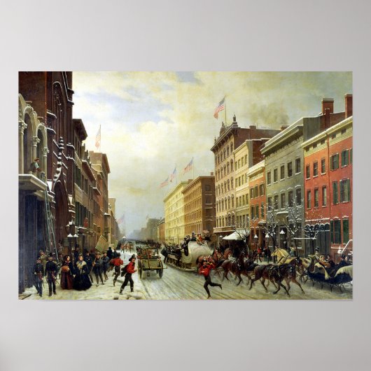 Street Scene in New York Poster (Voorkant)