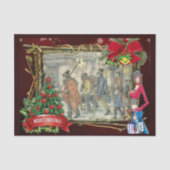 Street scene in Old Amsterdam Tissuepapier (Voorkant)