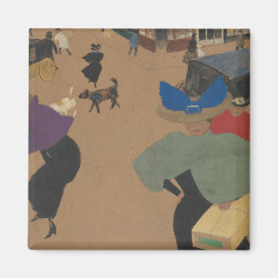 Street Scene in Parijs Magneet