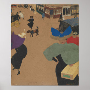 Street Scene in Parijs Poster