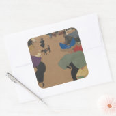 Street Scene in Parijs Vierkante Sticker (Envelop)