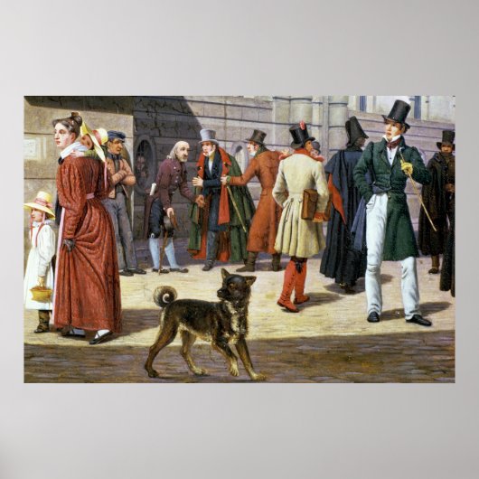 Street Scene in Stockholm Poster (Voorkant)