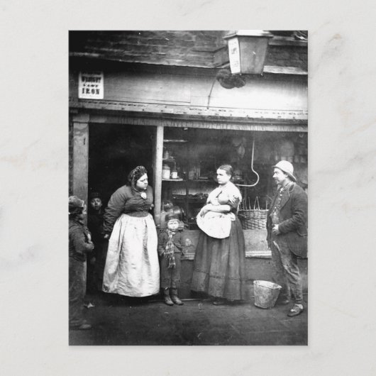 Street scene in Victoriaans Londen Briefkaart (Voorkant)