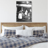 Street scene in Victoriaans Londen Canvas Afdruk (Insitu (Slaapkamer))