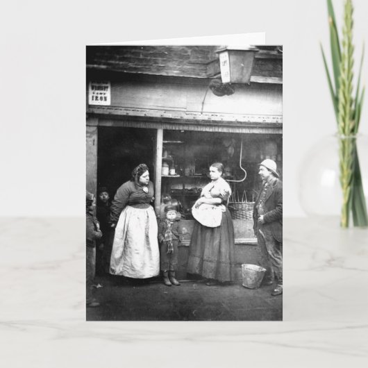 Street scene in Victoriaans Londen Kaart (Voorkant)