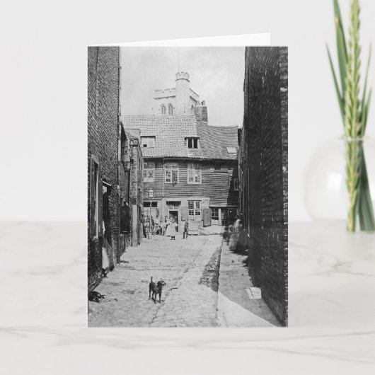 Street scene in Victoriaans Londen Kaart (Voorkant)