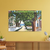 Street Scene of Residences Canvas Afdruk (Insitu (Woonkamer))