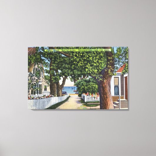 Street Scene of Residences Canvas Afdruk (Voorkant)