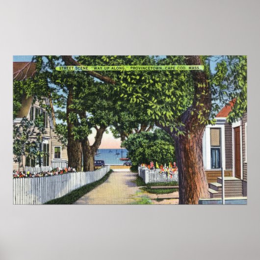 Street Scene of Residences Poster (Voorkant)