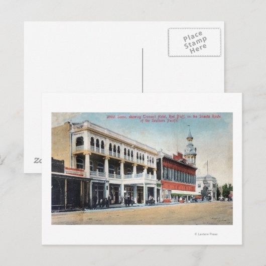 Street Scene toont het Tremont Hotel Briefkaart (Voorkant / Achterkant)