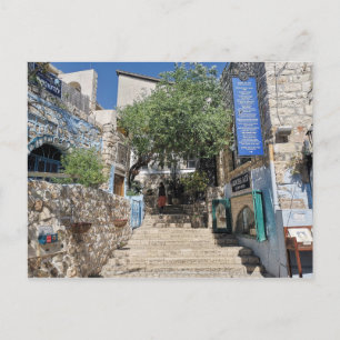 Street Scene - Tzfat, Israël Briefkaart