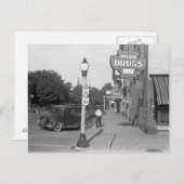 Street Scene Urbana, Ohio, 1938 Briefkaart (Voorkant / Achterkant)