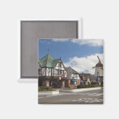 Street Scene van historische Solvang, 'The Danish Magneet (Voorkant / Achterkant)