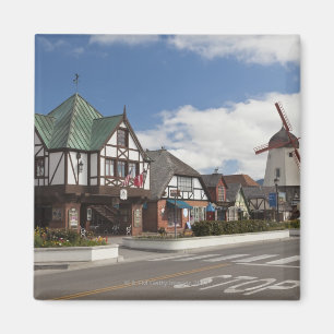 Street Scene van historische Solvang, 'The Danish Magneet